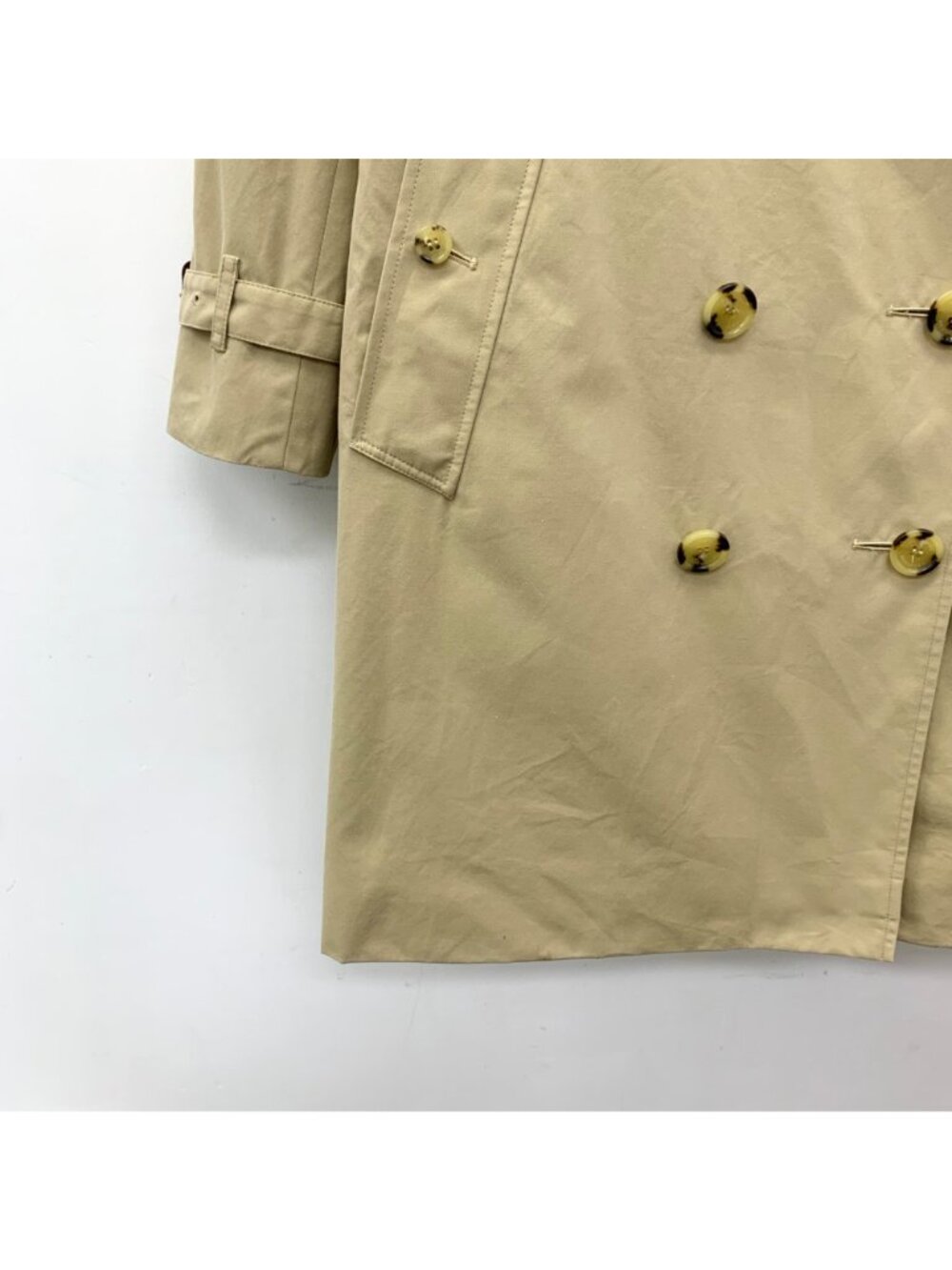 Burberry Light Brown Cotton Double-Breasted Belted Trench Coat - Picture 4 of 7